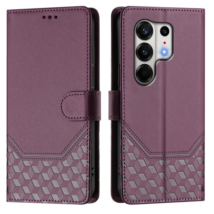 For Tecno Camon 50 Pro 4G Honeycomb Embossing RFID Leather Phone Case