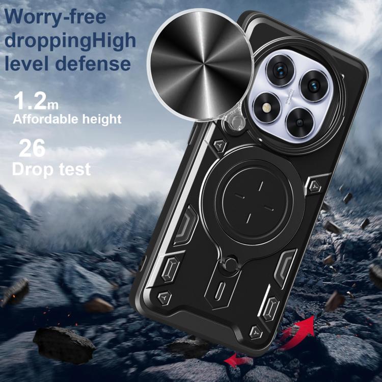 For Redmi Note 14 Pro 4G CD Texture Sliding Camshield Magnetic Holder Phone Case