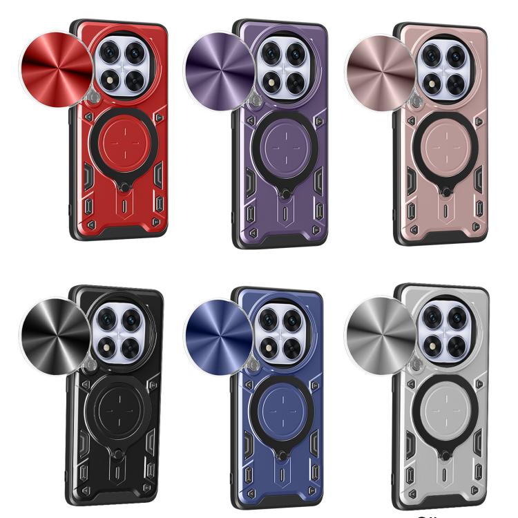 For Redmi Note 14 Pro 4G CD Texture Sliding Camshield Magnetic Holder Phone Case