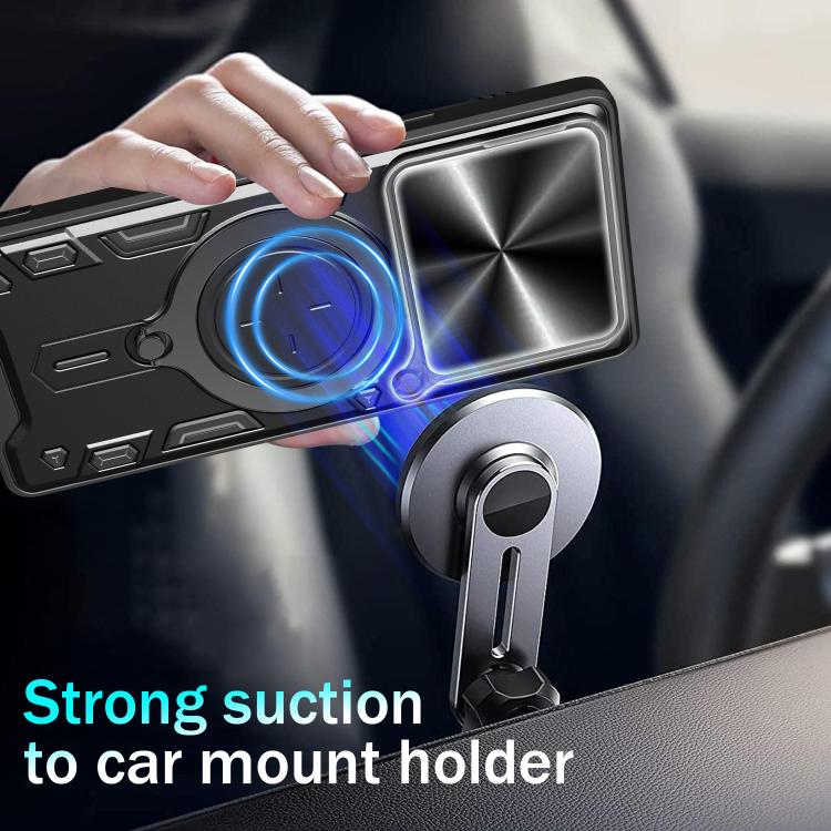 For Redmi K80 CD Texture Sliding Camshield Magnetic Holder Phone Case