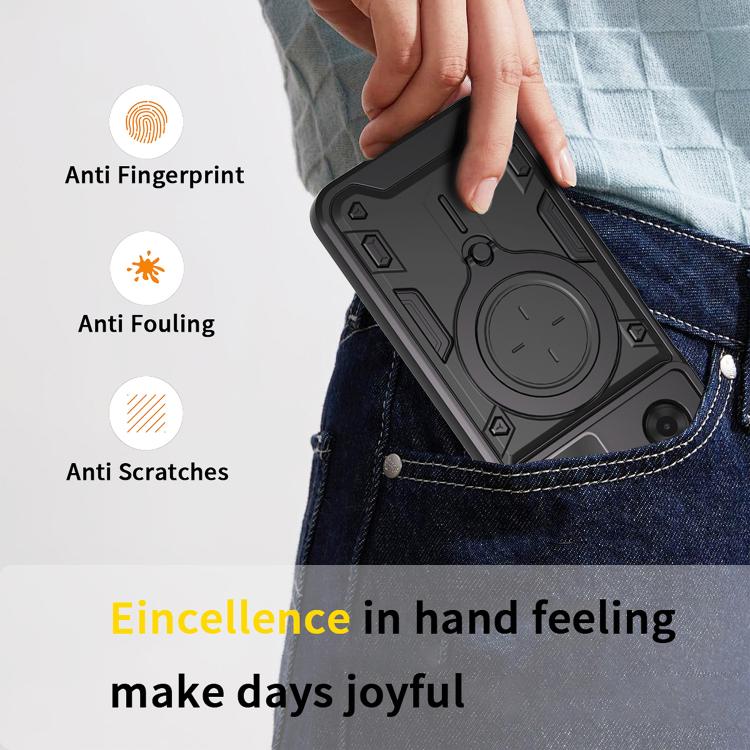 For Redmi A5 4G 173.3mm CD Texture Sliding Camshield Magnetic Holder Phone Case
