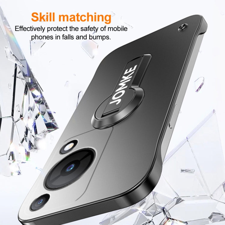 For Huawei Enjoy 70 Baking Varnish 360 Rotate Holder No Frame PC Phone Case