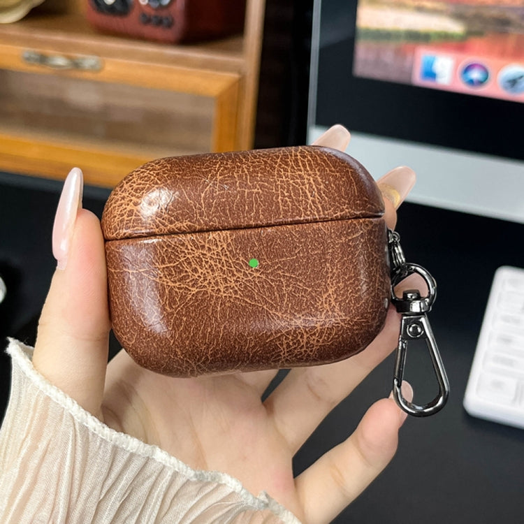 For AirPods 3 Retro Oil Leather Bluetooth Earphones Protective Case