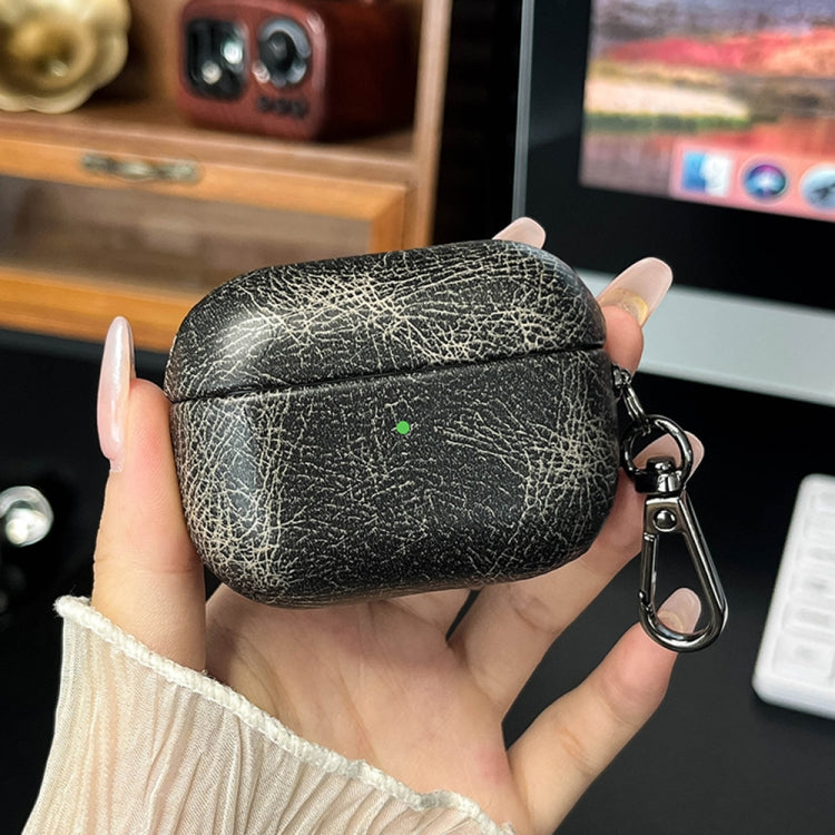 For AirPods 3 Retro Oil Leather Bluetooth Earphones Protective Case