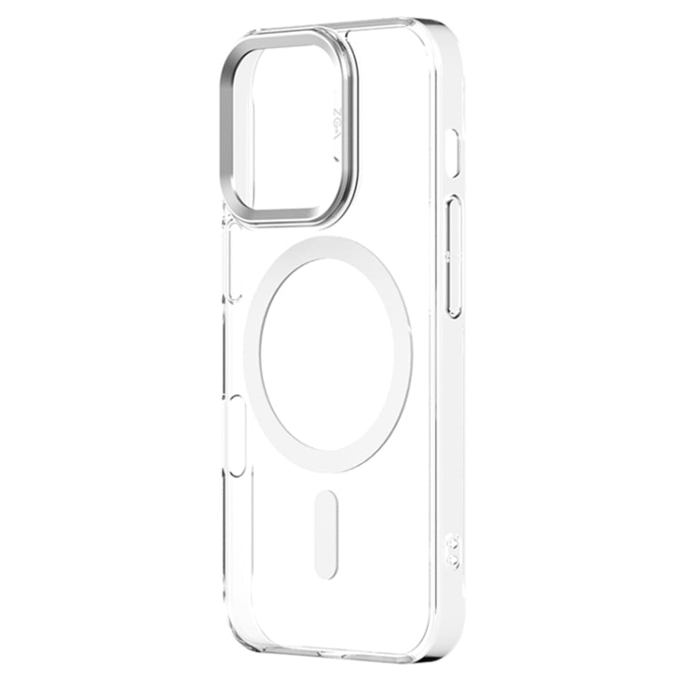 For iPhone 16 Pro Max ZGA Magsafe Clear PC Tempered Glass Phone Case