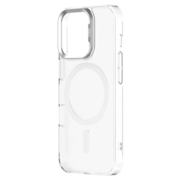 For iPhone 16 Pro ZGA Magsafe Clear PC Tempered Glass Phone Case