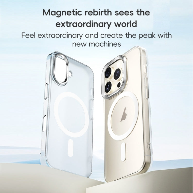 For iPhone 16 Pro ZGA Magsafe Clear PC Tempered Glass Phone Case