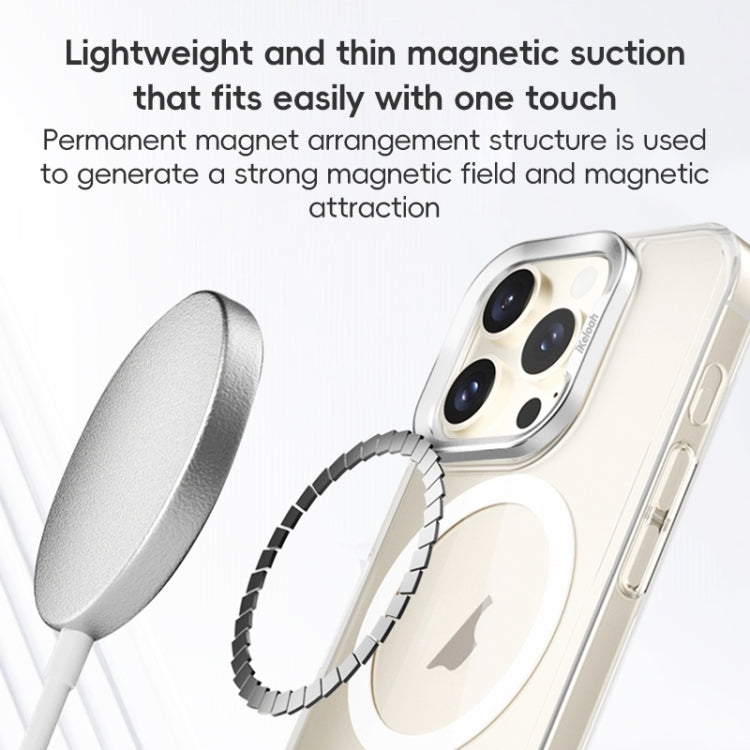 For iPhone 16 Pro ZGA Magsafe Clear PC Tempered Glass Phone Case