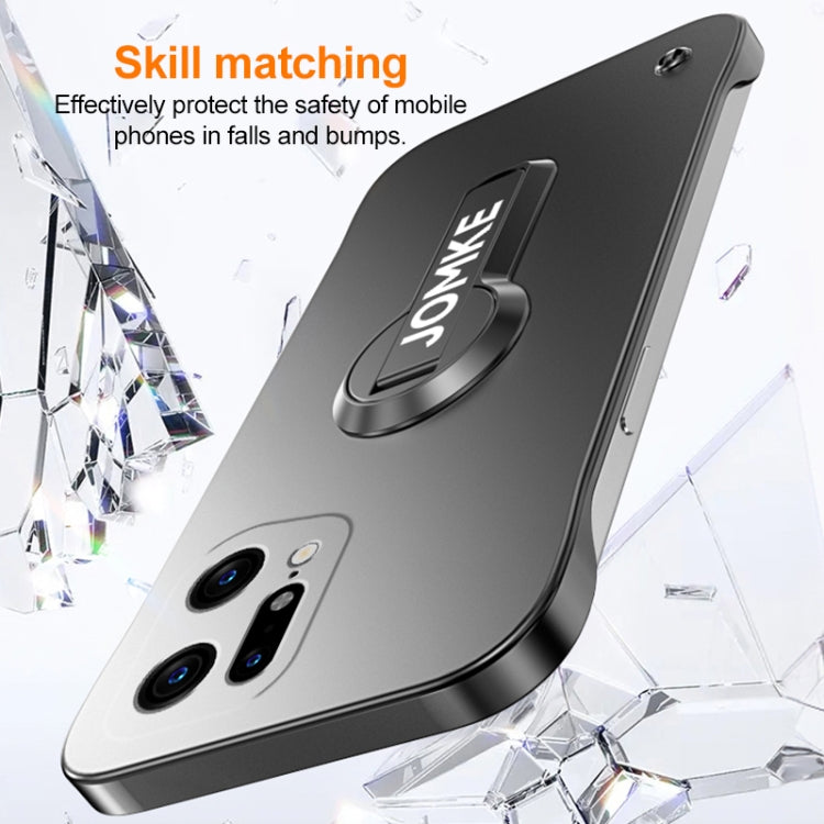 For OPPO Find X5 Pro Baking Varnish 360 Rotate Holder No Frame PC Phone Case