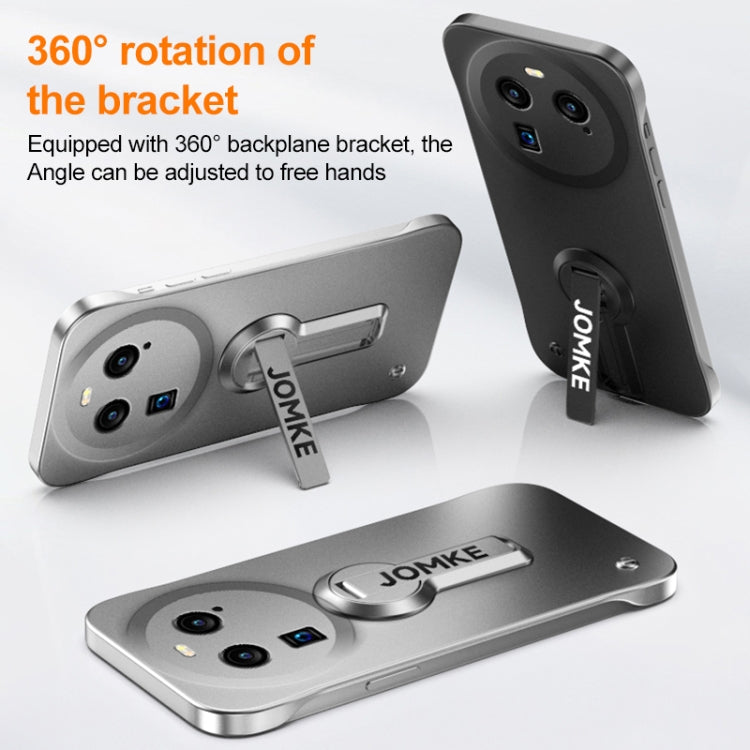 For OPPO Find X6 Baking Varnish 360 Rotate Holder No Frame PC Phone Case