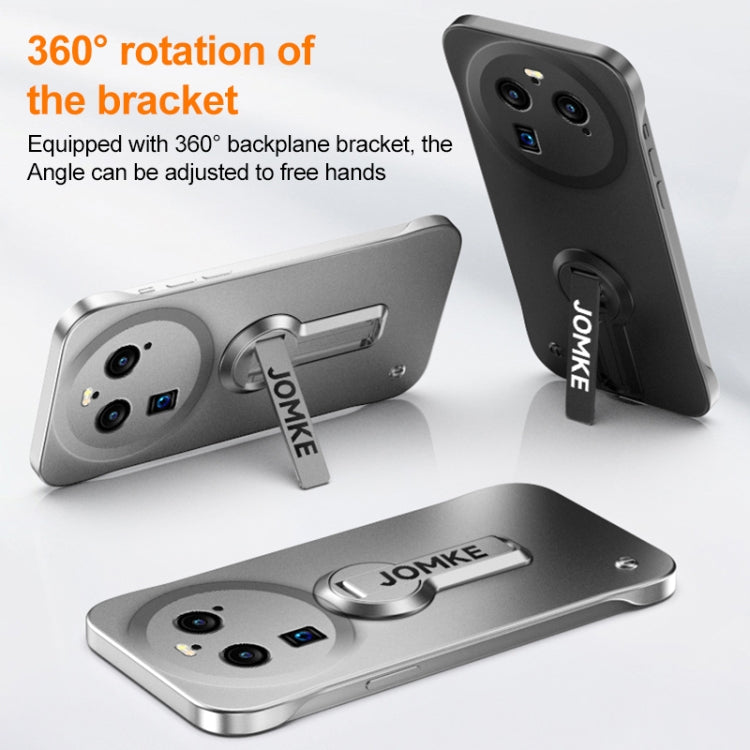 For OPPO Find X6 Pro Baking Varnish 360 Rotate Holder No Frame PC Phone Case