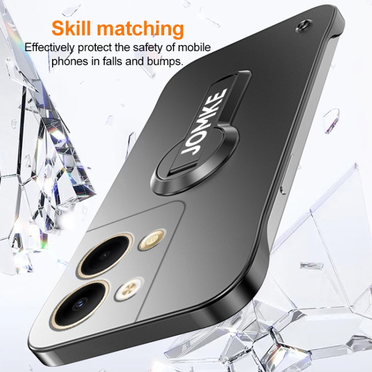For OPPO Reno9 Baking Varnish 360 Rotate Holder No Frame PC Phone Case