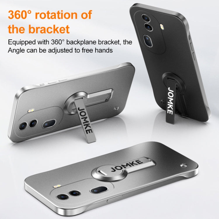 For OPPO Reno11 Baking Varnish 360 Rotate Holder No Frame PC Phone Case