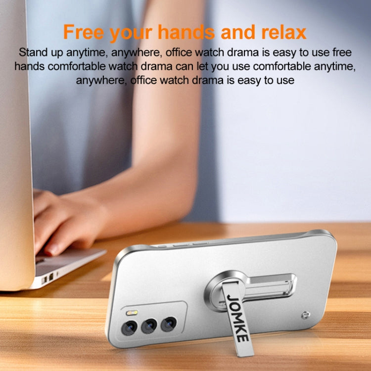 For OPPO Reno12 Baking Varnish 360 Rotate Holder No Frame PC Phone Case