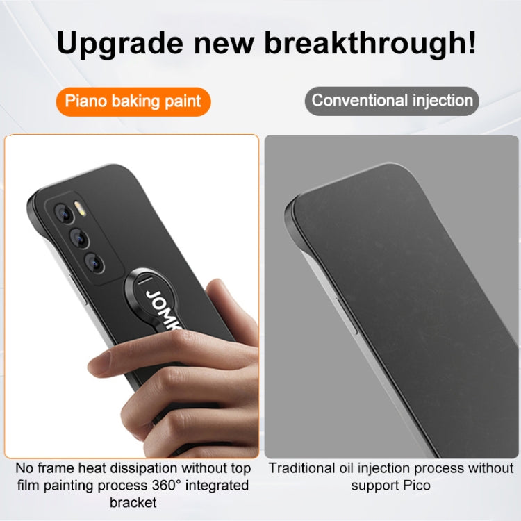 For OPPO Reno12 Baking Varnish 360 Rotate Holder No Frame PC Phone Case
