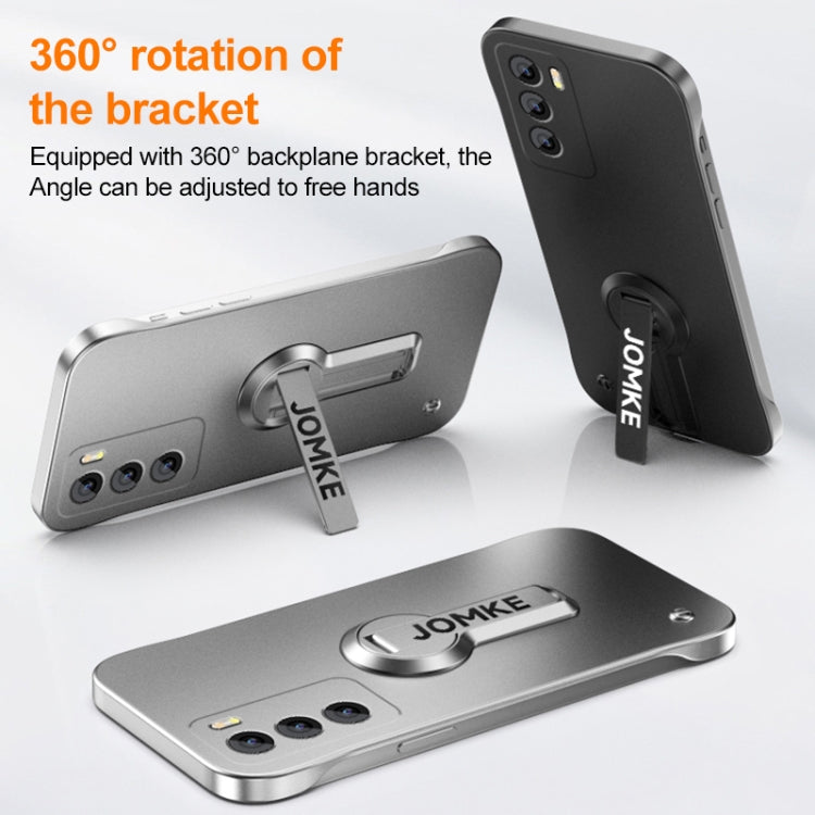 For OPPO Reno12 Baking Varnish 360 Rotate Holder No Frame PC Phone Case