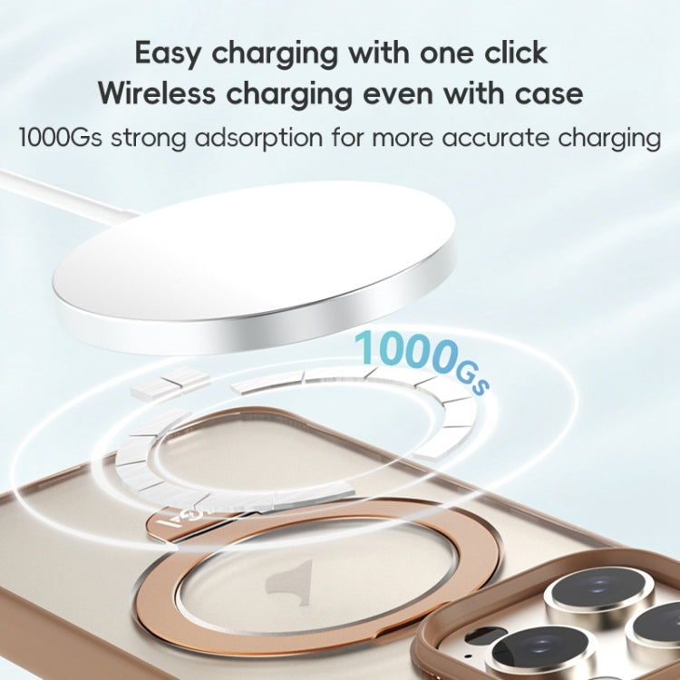 For iPhone 16 Pro Max ZGA Magsafe Holder PC Hybrid TPU Phone Case