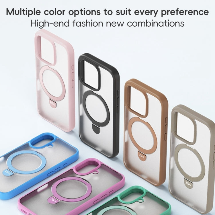 For iPhone 16 Pro Max ZGA Magsafe Holder PC Hybrid TPU Phone Case