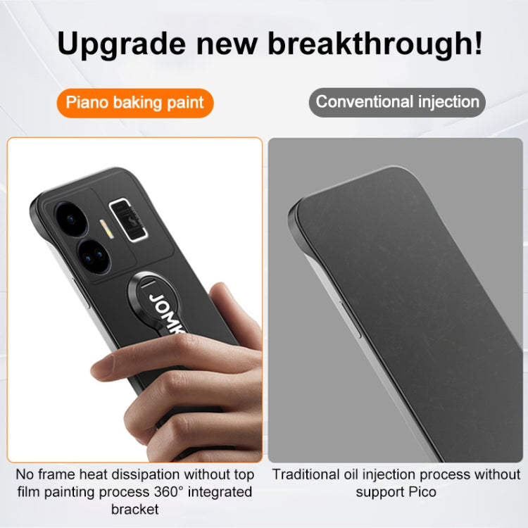 For Realme GT Neo5 Baking Varnish 360 Rotate Holder No Frame PC Phone Case