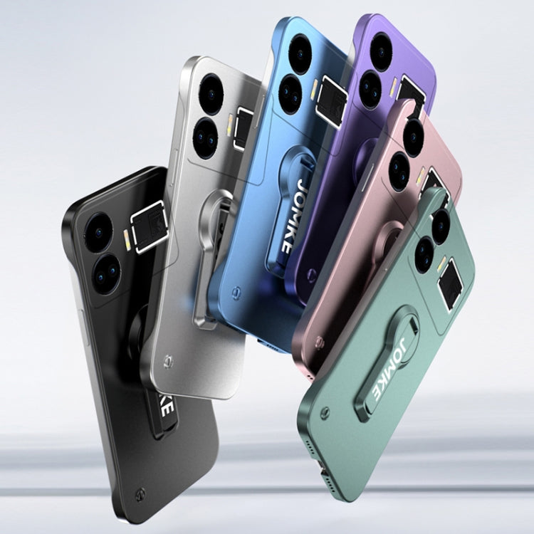 For Realme GT5 Baking Varnish 360 Rotate Holder No Frame PC Phone Case