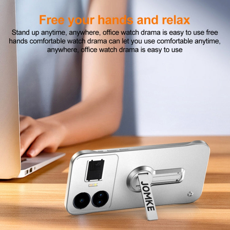 For Realme GT5 Baking Varnish 360 Rotate Holder No Frame PC Phone Case