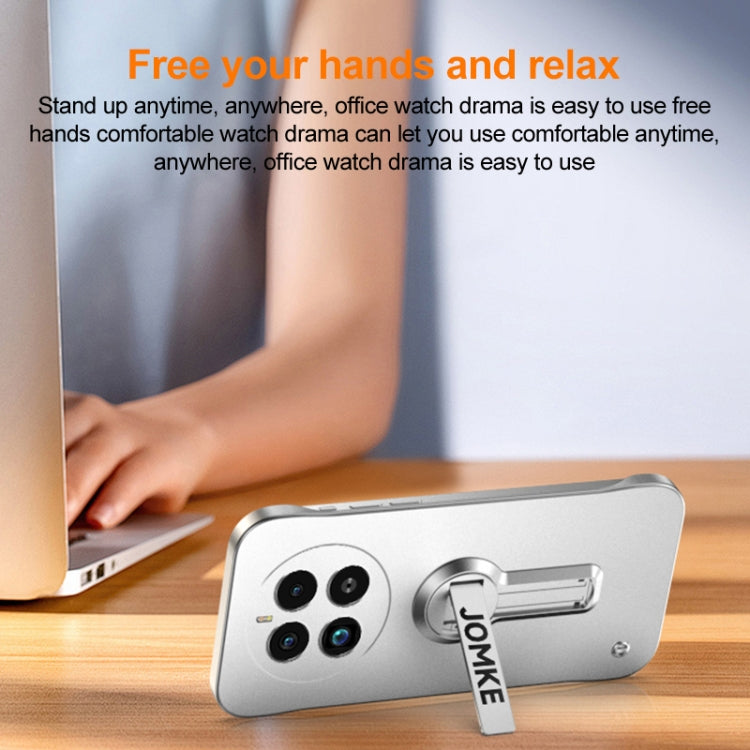 For Realme GT5 Pro Baking Varnish 360 Rotate Holder No Frame PC Phone Case