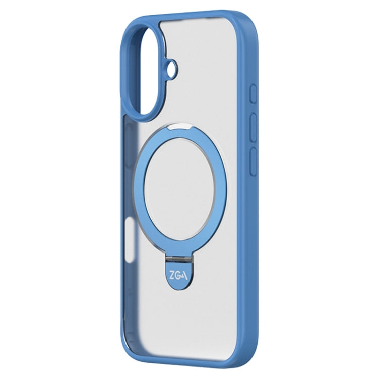 For iPhone 16 Plus ZGA Magsafe Holder PC Hybrid TPU Phone Case