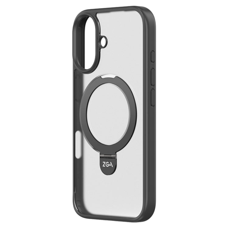 For iPhone 16 ZGA Magsafe Holder PC Hybrid TPU Phone Case