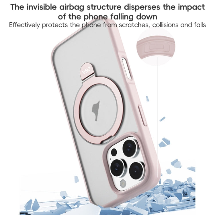 For iPhone 16 ZGA Magsafe Holder PC Hybrid TPU Phone Case