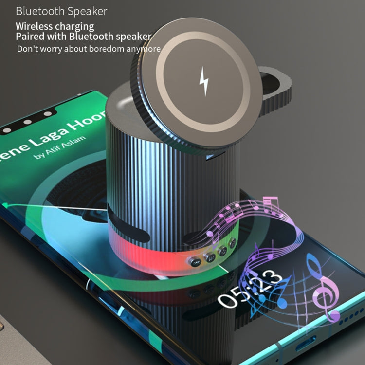 H61 15W 4 in 1 Multifunctional Foldable Wireless Charger Bluetooth Speaker