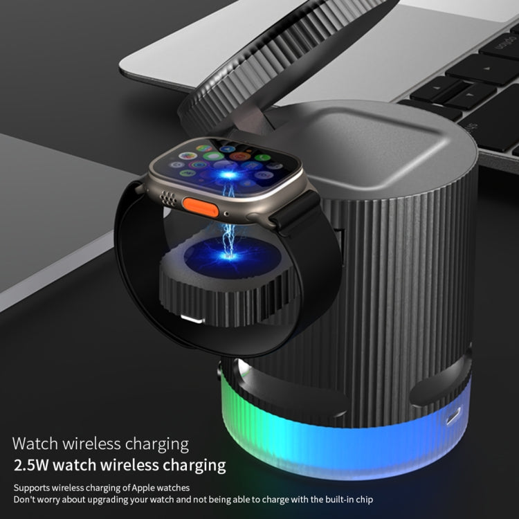 H61 15W 4 in 1 Multifunctional Foldable Wireless Charger Bluetooth Speaker