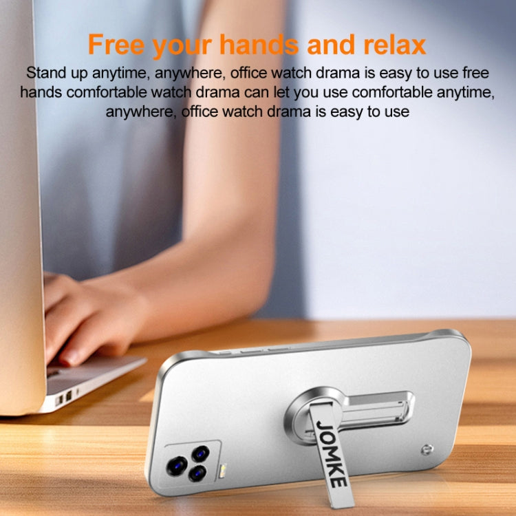 For vivo iQOO 7 Baking Varnish 360 Rotate Holder No Frame PC Phone Case