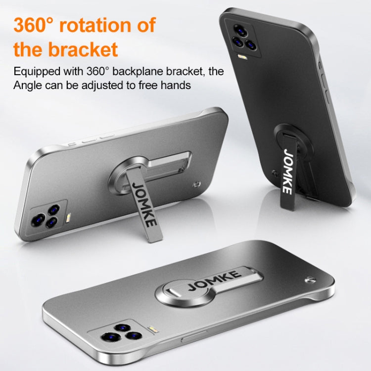 For vivo iQOO 7 Baking Varnish 360 Rotate Holder No Frame PC Phone Case