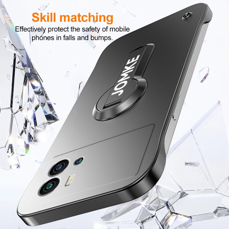 For vivo iQOO 9 Baking Varnish 360 Rotate Holder No Frame PC Phone Case