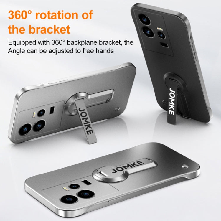 For vivo iQOO 11 Baking Varnish 360 Rotate Holder No Frame PC Phone Case