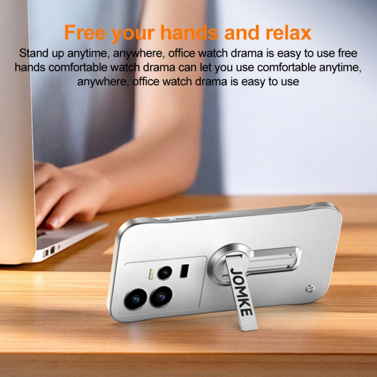 For vivo iQOO 11 Baking Varnish 360 Rotate Holder No Frame PC Phone Case