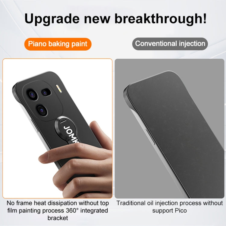 For vivo iQOO 12 Pro Baking Varnish 360 Rotate Holder No Frame PC Phone Case