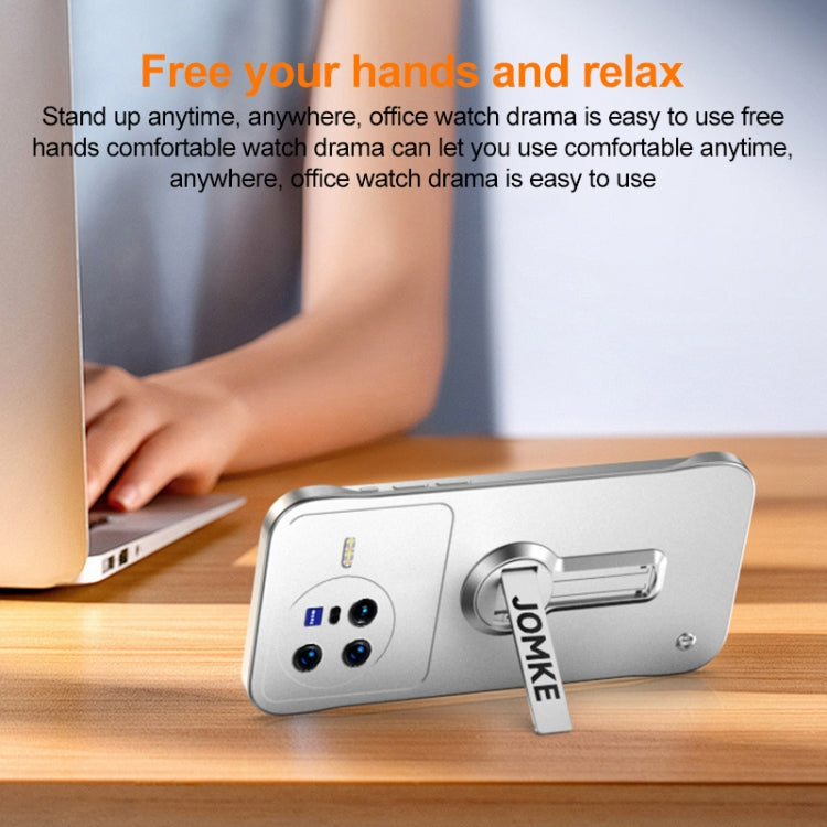 For vivo X80 Baking Varnish 360 Rotate Holder No Frame PC Phone Case