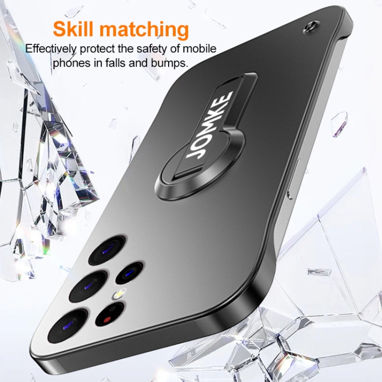 For Samsung Galaxy S23 Ultra 5G Baking Varnish 360 Rotate Holder No Frame PC Phone Case