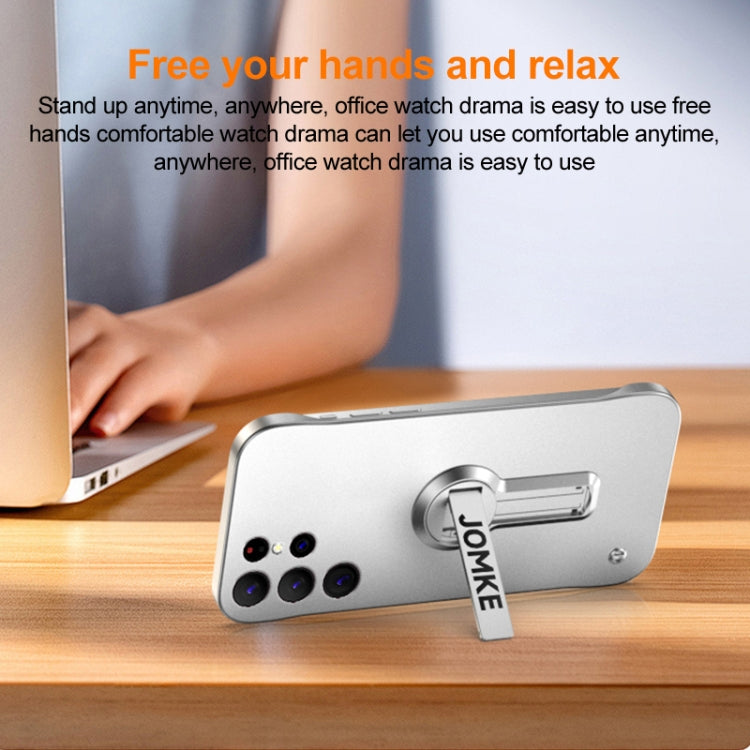 For Samsung Galaxy S23 Ultra 5G Baking Varnish 360 Rotate Holder No Frame PC Phone Case