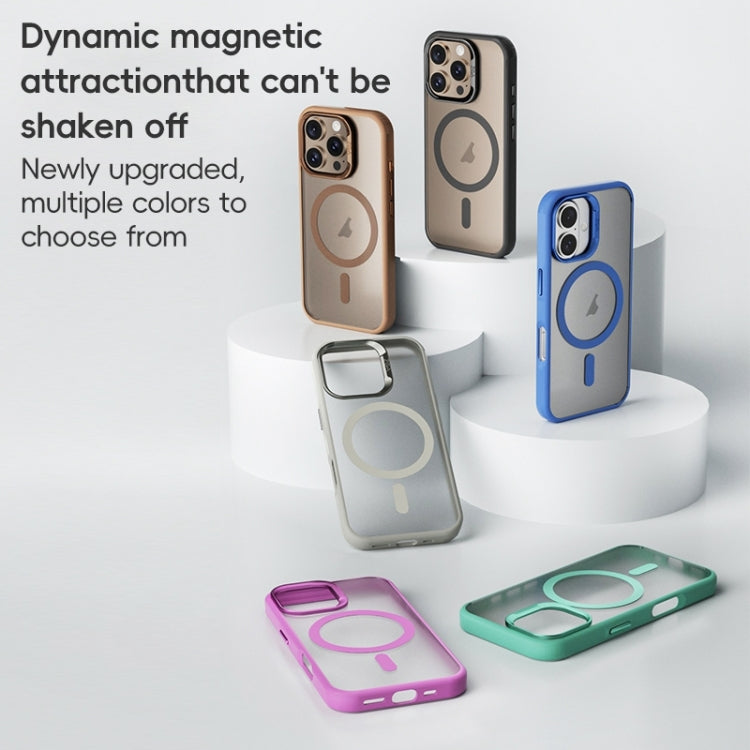For iPhone 16 Plus ZGA Magsafe Frosted PC Hybrid TPU Phone Case
