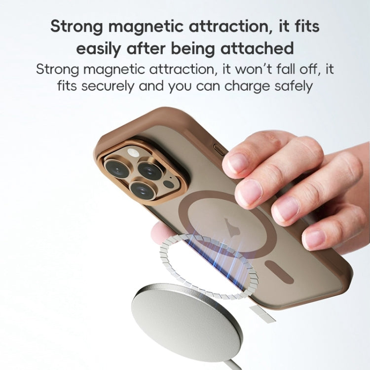 For iPhone 16 Plus ZGA Magsafe Frosted PC Hybrid TPU Phone Case