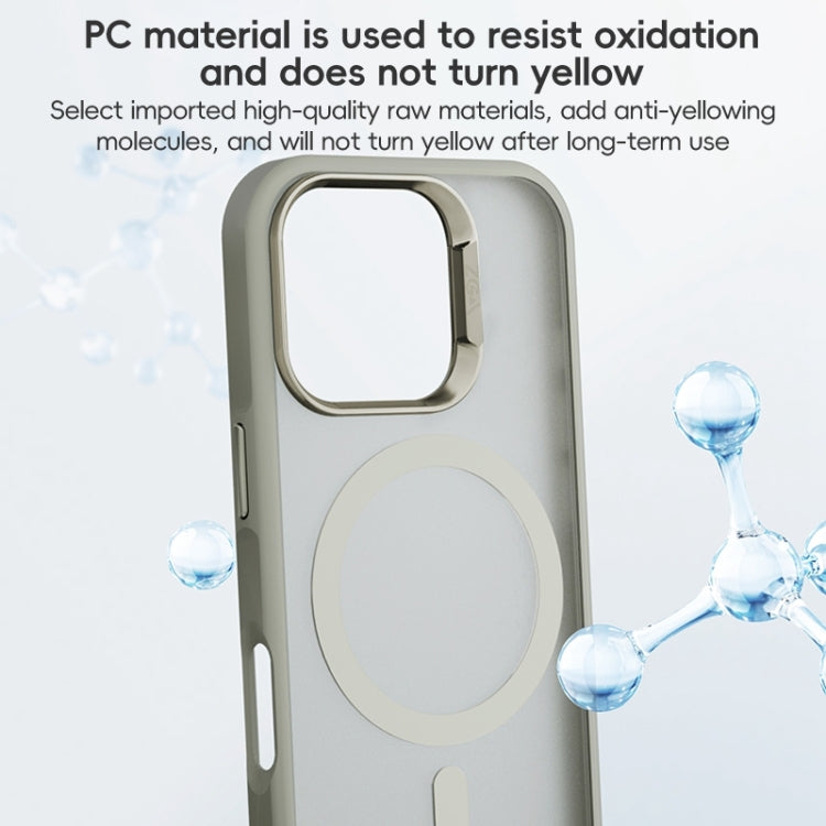 For iPhone 16 Plus ZGA Magsafe Frosted PC Hybrid TPU Phone Case