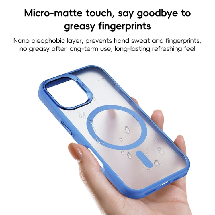For iPhone 16 Plus ZGA Magsafe Frosted PC Hybrid TPU Phone Case