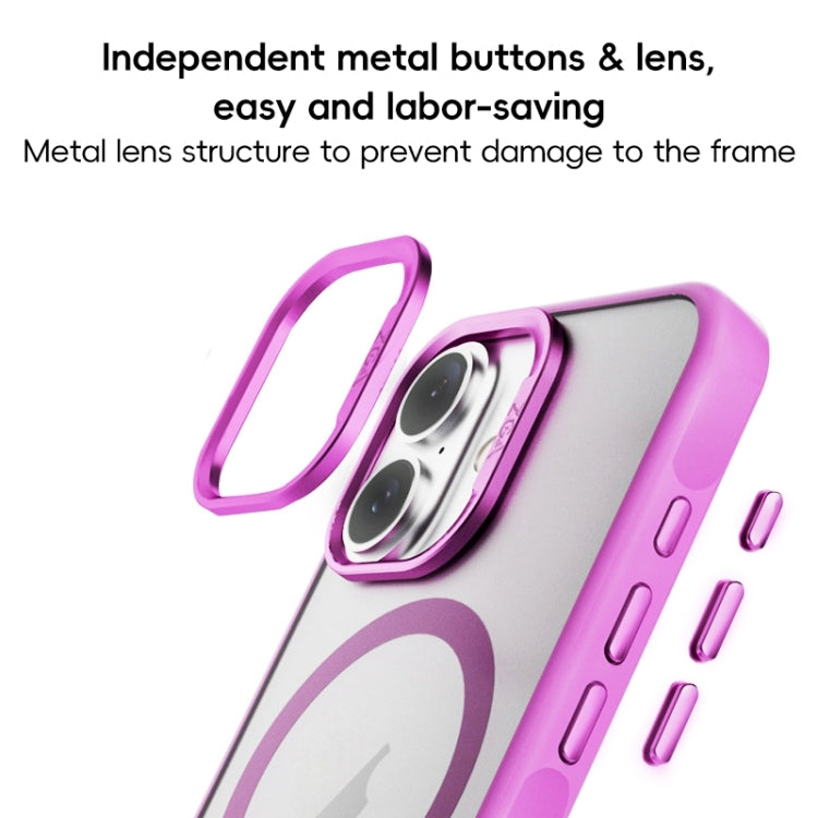 For iPhone 16 Plus ZGA Magsafe Frosted PC Hybrid TPU Phone Case