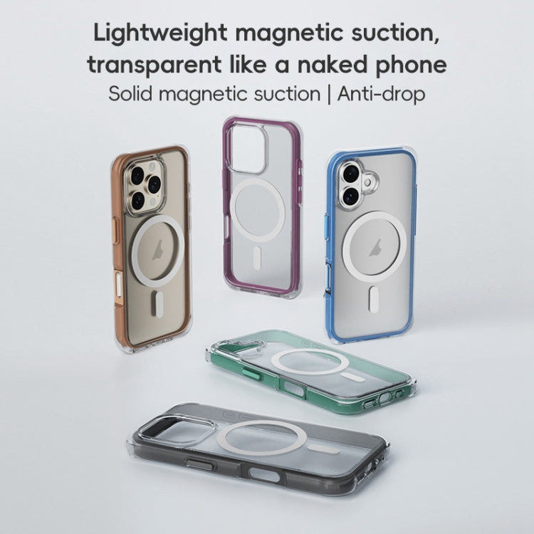 For iPhone 16 ZGA Colorful Airbag Magsafe PC Hybrid TPU Phone Case