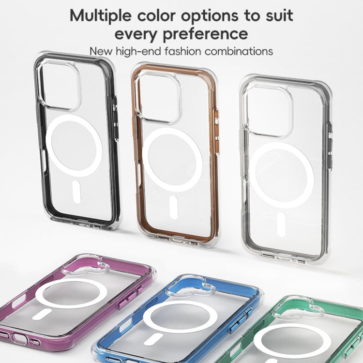 For iPhone 16 ZGA Colorful Airbag Magsafe PC Hybrid TPU Phone Case