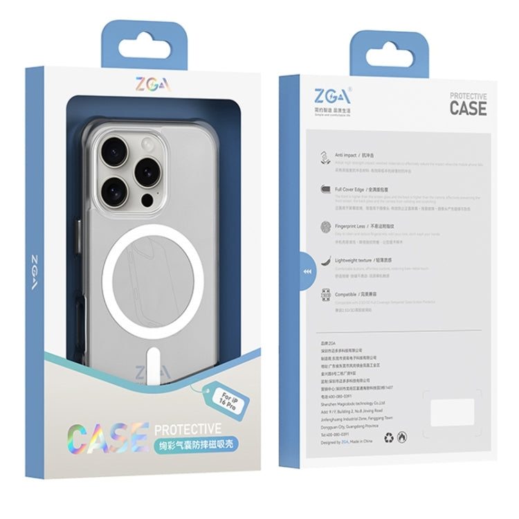 For iPhone 16 ZGA Colorful Airbag Magsafe PC Hybrid TPU Phone Case