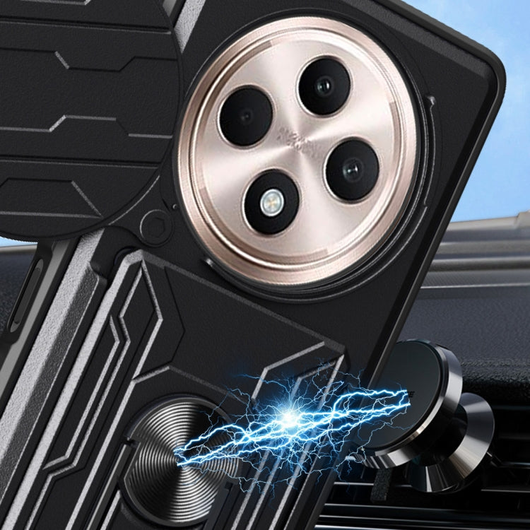 For OPPO Reno12 F 5G Global Sliding Camshield TPU+PC Phone Case with Card Slot