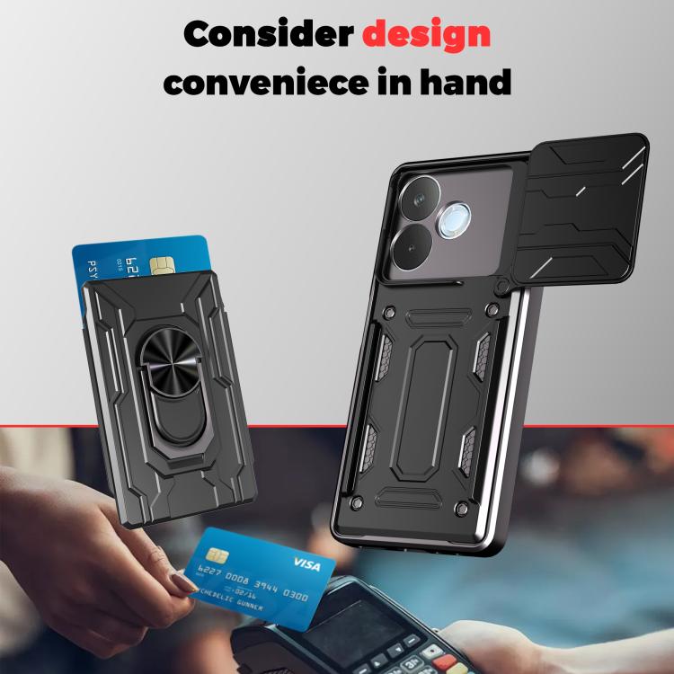For OPPO A5 Pro 5G Global Sliding Camshield TPU+PC Phone Case with Card Slot